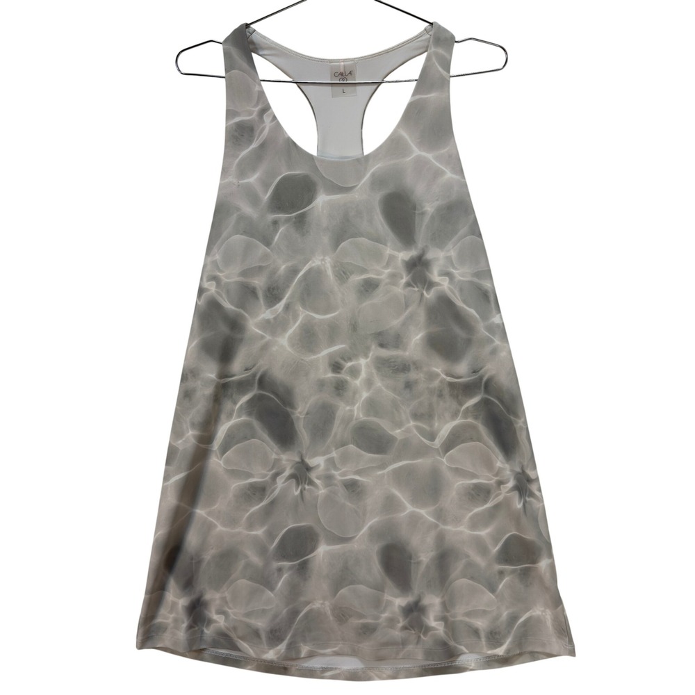 CALIA Energize Exercise Racerback Dress Women L Built-In Shorts Activewear Yoga